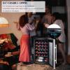 image24 Inch Wine and Beverage Fridge Wine Refrigerator Dual Zone Hold 20 Bottles and 78 CansBuiltIn or Freestanding Digital Touch Control24Bottles