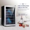 image24 Inch Wine and Beverage Fridge Wine Refrigerator Dual Zone Hold 20 Bottles and 78 CansBuiltIn or Freestanding Digital Touch Control24Bottles