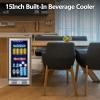 imageKalamera 15 Inch 94 Cans Beverage Cooler Refrigeratorfor Soda Beer Wine  Freestanding Beverage Fridge for Bedroom Office BarAdjustable Shelves ampamp Digital Temperature Display