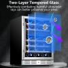 imageKalamera 24 inch Wine Cooler 37 Bottle  Dual Zone Builtin or Freestanding Fridge with Stainless Steel Reversible Glass Door for Home Kitchen or Office24InchDual Zone 46Bottles565Cuft