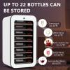 imageKalamera 24 inch Wine Cooler 37 Bottle  Dual Zone Builtin or Freestanding Fridge with Stainless Steel Reversible Glass Door for Home Kitchen or OfficeWhite Freestanding 22Bottles