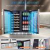 imageKalamera 24 inch Wine Cooler 37 Bottle  Dual Zone Builtin or Freestanding Fridge with Stainless Steel Reversible Glass Door for Home Kitchen or Office30Inch 33bottles97Cans