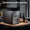 imageKalamera 24 inch Wine Cooler 37 Bottle  Dual Zone Builtin or Freestanding Fridge with Stainless Steel Reversible Glass Door for Home Kitchen or Office6 Bottles Mini Wine Fridge