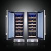 imageKalamera Mini Fridge 18 Bottle  12 inch Wine Cooler Refrigerator Builtin or Freestanding with Stainless Steel ampamp DoubleLayer Tempered Glass Door and Temperature Memory Function Wine Fridge