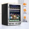 imageKalamera Mini Fridge Beverage and Wine Cooler Builtin or Freestanding  118 Cans ampamp 16 Bottles Capacity Wine Refrigerator CoolerBlack
