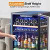 imageKalamera Mini Fridge Beverage and Wine Cooler Builtin or Freestanding  118 Cans ampamp 16 Bottles Capacity Wine Refrigerator CoolerBlack