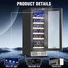 imageKalamera Mini Fridge Beverage and Wine Cooler Builtin or Freestanding  118 Cans ampamp 16 Bottles Capacity Wine Refrigerator CoolerMetal lic