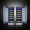 imageKalamera Mini Fridge Beverage and Wine Cooler Builtin or Freestanding  118 Cans ampamp 16 Bottles Capacity Wine Refrigerator CoolerMetal lic