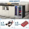 imageKalamera Mini Fridge Beverage and Wine Cooler Builtin or Freestanding  118 Cans ampamp 16 Bottles Capacity Wine Refrigerator CoolerSliver