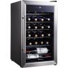image24 Inch Wine and Beverage Fridge Wine Refrigerator Dual Zone Hold 20 Bottles and 78 CansBuiltIn or Freestanding Digital Touch Control24Bottles