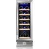 imageKalamera 12 Wine refrigerator 18 Bottle Builtin and Freestanding with Stainless Steel ampamp DoubleLayer Tempered Glass Door and Temperature Memory Function12 Inch Wine 18Bottles