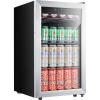 imageKalamera Mini Beverage Refrigerator Freestanding 102 Cans Capacity Beverage Cooler for Soda Water Beer or Wine  For Kitchen or Bar with Whit Interior Light