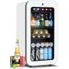 imageKalamera Mini Beverage Refrigerator Freestanding 74 Cans Capacity Beverage Cooler for Soda Water Beer or Wine  For Kitchen or Bar with Whit Interior Light