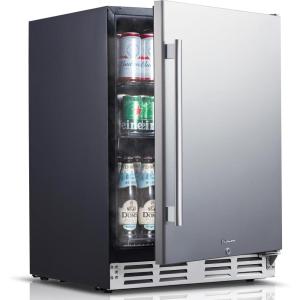 imageKalamera Beverage Refrigerator 24 inchUnder Counter 150 Cans Beverage Fridge with Stainless Steel Door Beverage Cooler Builtin and Freestanding 3240 Temperature Range