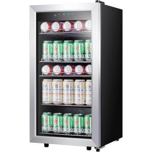 imageKalamera Mini Fridge Beverage and Wine Cooler Builtin or Freestanding  118 Cans ampamp 16 Bottles Capacity Wine Refrigerator CoolerCompact black