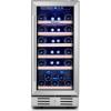 imageKalamera Mini Beverage Fridge Refrigerator 120 Cans Freestanding Drink Cooler  for Soda Water Beer or Wine with White LED LightBlack Mini