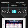 imageKalamera Mini Fridge 24 Inch Undercounter Beverage and Wine Cooler Refrigerator Builtin or Freestanding  118 Cans amp 15 Bottles Capacity with LED Light Glass DoorBLACK