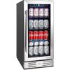 imageKalamera Mini Fridge 24 Inch Undercounter Beverage and Wine Cooler Refrigerator Builtin or Freestanding  118 Cans amp 15 Bottles Capacity with LED Light Glass DoorBLACK