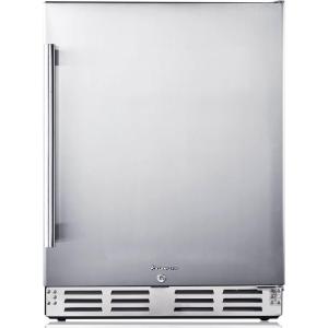 imageKalamera Mini Fridge 24 Inch Undercounter Beverage and Wine Cooler Refrigerator Builtin or Freestanding  118 Cans amp 15 Bottles Capacity with LED Light Glass DoorStainless Steel